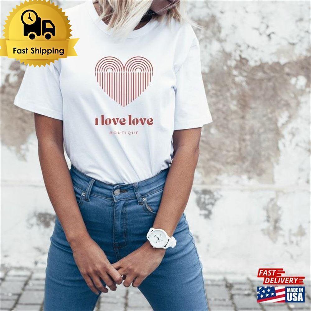 Love Heart Graphic Minimal Romantic Aesthetic Unisex T-Shirt